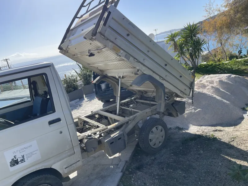 Tipper truck at a work site